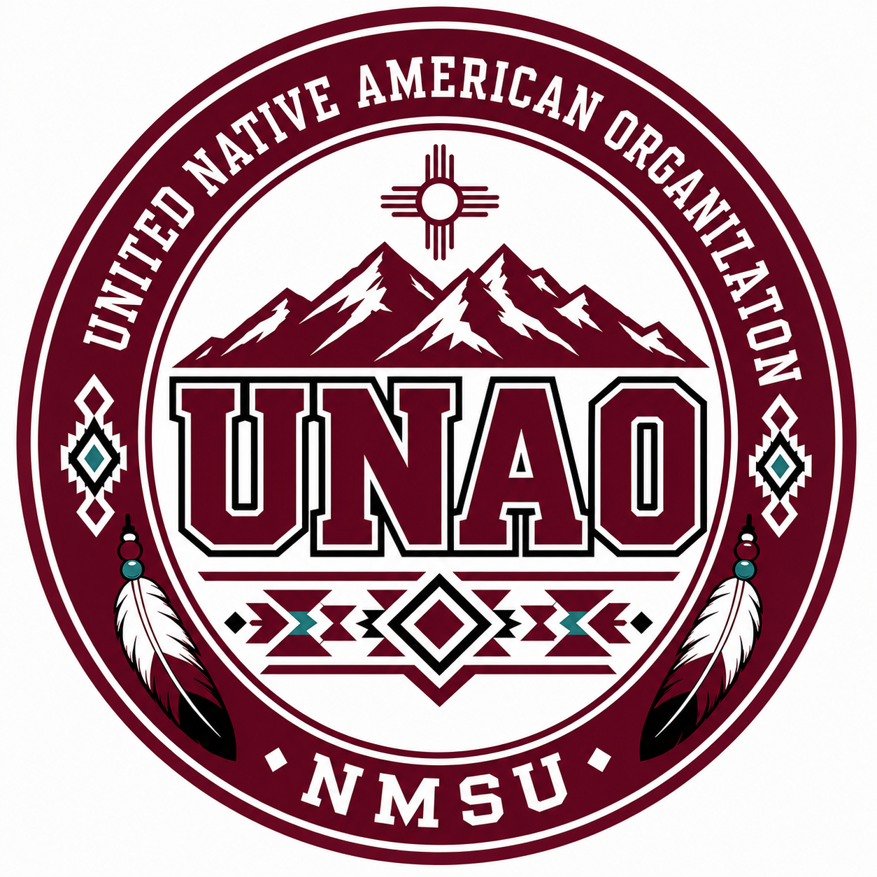 A logo of United Native American Organization (UNAO)